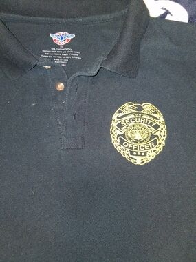 Black Security Officer Polo Shirt